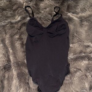 SKIMS Onyx One Piece Bodysuit Thong